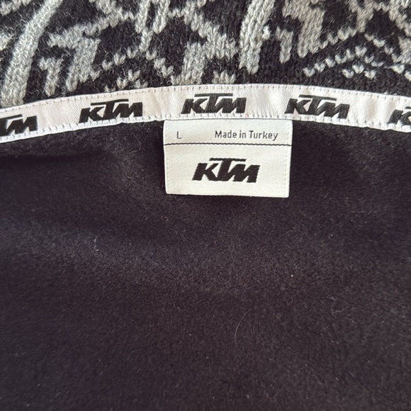 KTM PowerWear Premium Zip Hoodie, Holiday Print Hood, Size Large - Picture 7 of 10